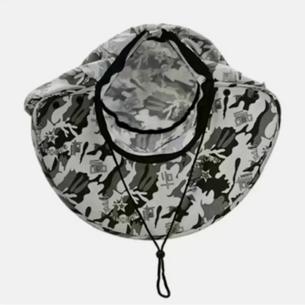 New! Unisex Camo Sun Hat Camouflage Grey Gray